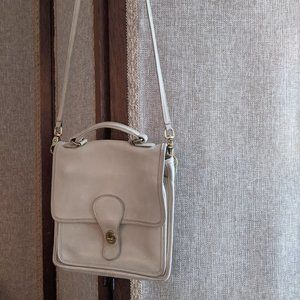 Vintage Coach Cream Leather Crossbody